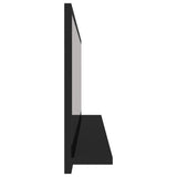 NNEVL Bathroom Mirror High Gloss Black 100cm Chipboard