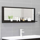 NNEVL Bathroom Mirror High Gloss Black 100cm Chipboard