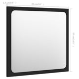 NNEVL Bathroom Mirror Black 40x1.5x37 cm Chipboard