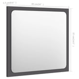 NNEVL Bathroom Mirror Grey 40x1.5x37 cm Chipboard