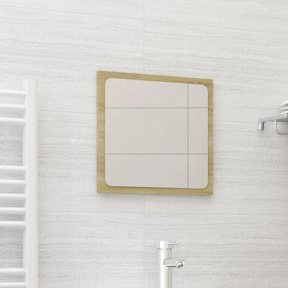 NNEVL Bathroom Mirror Sonoma Oak 40x1.5x37 cm Chipboard