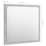 NNEVL Bathroom Mirror Concrete Grey 40x1.5x37 cm Chipboard