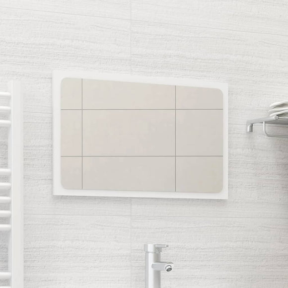 NNEVL Bathroom Mirror White 60x1.5x37 cm Chipboard
