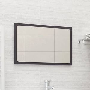 NNEVL Bathroom Mirror Grey 60x1.5x37 cm Chipboard
