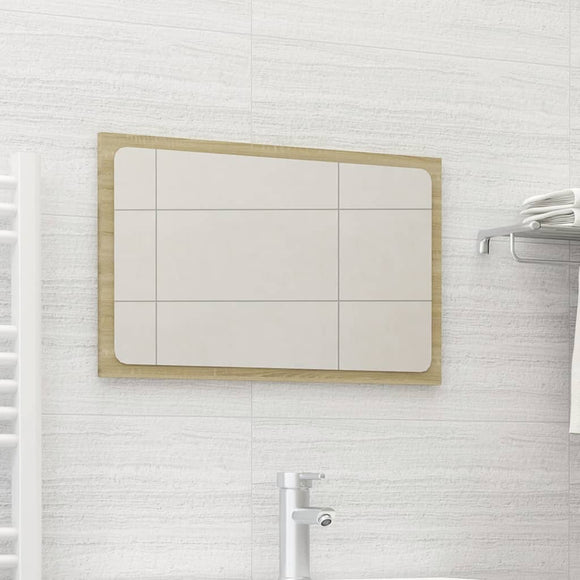 NNEVL Bathroom Mirror Sonoma Oak 60x1.5x37 cm Chipboard