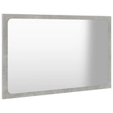 NNEVL Bathroom Mirror Concrete Grey 60x1.5x37 cm Chipboard