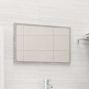 NNEVL Bathroom Mirror Concrete Grey 60x1.5x37 cm Chipboard