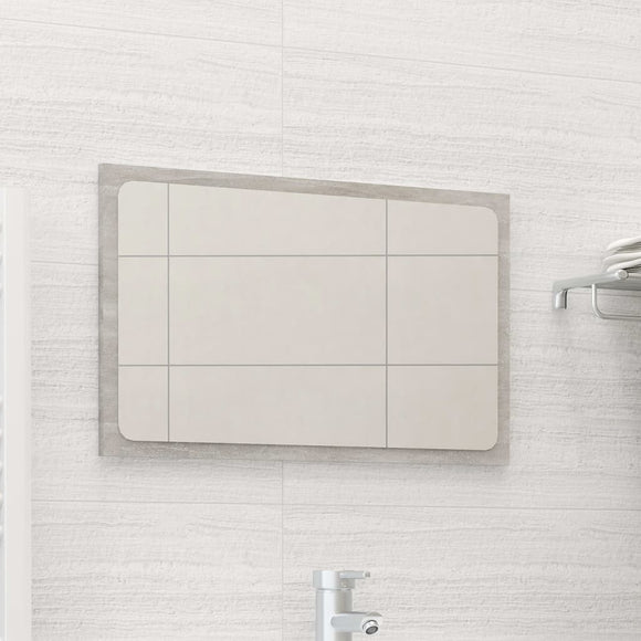 NNEVL Bathroom Mirror Concrete Grey 60x1.5x37 cm Chipboard