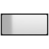 NNEVL Bathroom Mirror Black 80x1.5x37 cm Chipboard