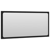 NNEVL Bathroom Mirror Black 80x1.5x37 cm Chipboard