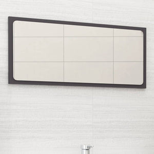 NNEVL Bathroom Mirror Grey 80x1.5x37 cm Chipboard