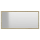 NNEVL Bathroom Mirror Sonoma Oak 80x1.5x37 cm Chipboard