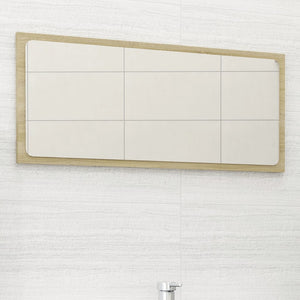 NNEVL Bathroom Mirror Sonoma Oak 80x1.5x37 cm Chipboard