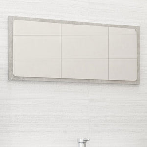 NNEVL Bathroom Mirror Concrete Grey 80x1.5x37 cm Chipboard