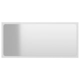 NNEVL Bathroom Mirror High Gloss White 80x1.5x37 cm Chipboard