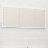 NNEVL Bathroom Mirror High Gloss White 80x1.5x37 cm Chipboard