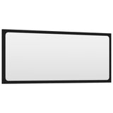 NNEVL Bathroom Mirror Black 90x1.5x37 cm Chipboard