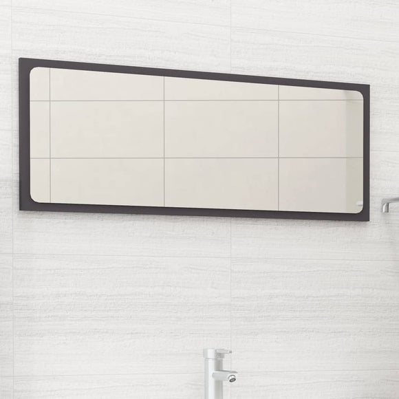 NNEVL Bathroom Mirror Grey 90x1.5x37 cm Chipboard
