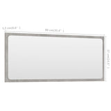 NNEVL Bathroom Mirror Concrete Grey 90x1.5x37 cm Chipboard