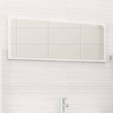 NNEVL Bathroom Mirror High Gloss White 90x1.5x37 cm Chipboard
