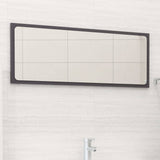 NNEVL Bathroom Mirror High Gloss Grey 90x1.5x37 cm Chipboard