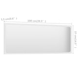 NNEVL Bathroom Mirror White 100x1.5x37 cm Chipboard