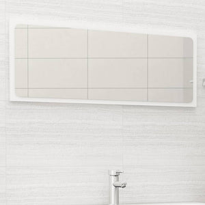 NNEVL Bathroom Mirror White 100x1.5x37 cm Chipboard