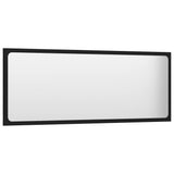 NNEVL Bathroom Mirror Black 100x1.5x37 cm Chipboard