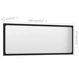 NNEVL Bathroom Mirror Black 100x1.5x37 cm Chipboard