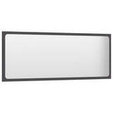 NNEVL Bathroom Mirror Grey 100x1.5x37 cm Chipboard