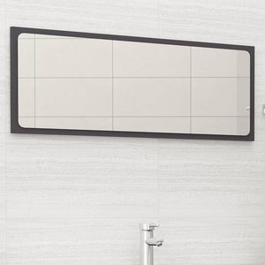 NNEVL Bathroom Mirror Grey 100x1.5x37 cm Chipboard