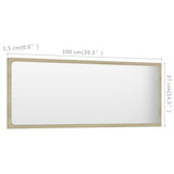 NNEVL Bathroom Mirror Sonoma Oak 100x1.5x37 cm Chipboard