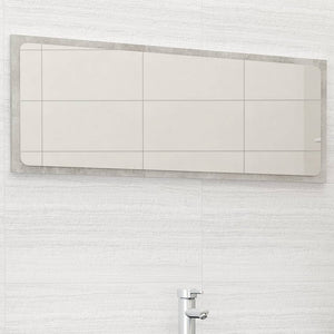 NNEVL Bathroom Mirror Concrete Grey 100x1.5x37 cm Chipboard