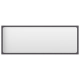 NNEVL Bathroom Mirror High Gloss Grey 100x1.5x37 cm Chipboard