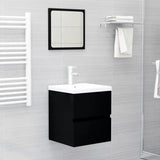 NNEVL Sink Cabinet Black 41x38.5x45 cm Engineered Wood