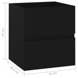 NNEVL Sink Cabinet Black 41x38.5x45 cm Engineered Wood