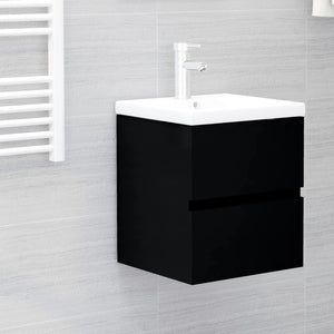 NNEVL Sink Cabinet Black 41x38.5x45 cm Engineered Wood