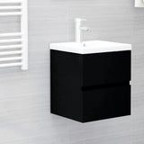 NNEVL Sink Cabinet Black 41x38.5x45 cm Engineered Wood