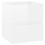 NNEVL Sink Cabinet High Gloss White 41x38.5x45 cm Engineered Wood