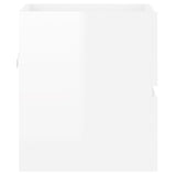 NNEVL Sink Cabinet High Gloss White 41x38.5x45 cm Engineered Wood