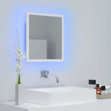 NNEVL LED Bathroom Mirror White 40x8.5x37 cm Chipboard