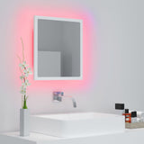 NNEVL LED Bathroom Mirror White 40x8.5x37 cm Chipboard