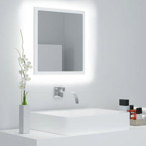 NNEVL LED Bathroom Mirror White 40x8.5x37 cm Chipboard