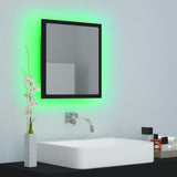 NNEVL LED Bathroom Mirror Black 40x8.5x37 cm Chipboard