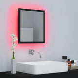 NNEVL LED Bathroom Mirror Black 40x8.5x37 cm Chipboard