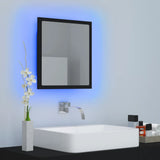NNEVL LED Bathroom Mirror Black 40x8.5x37 cm Chipboard
