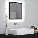 NNEVL LED Bathroom Mirror Black 40x8.5x37 cm Chipboard