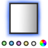 NNEVL LED Bathroom Mirror Grey 40x8.5x37 cm Chipboard