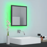 NNEVL LED Bathroom Mirror Grey 40x8.5x37 cm Chipboard
