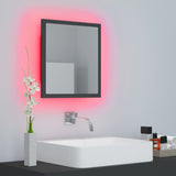 NNEVL LED Bathroom Mirror Grey 40x8.5x37 cm Chipboard